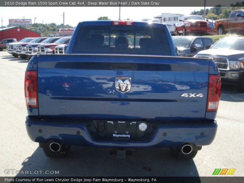 Deep Water Blue Pearl / Dark Slate Gray 2010 Dodge Ram 1500 Sport Crew Cab 4x4