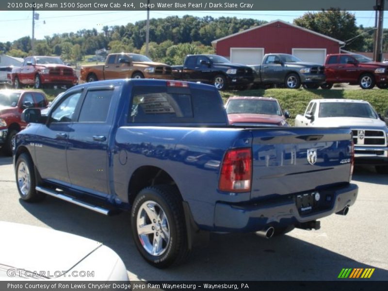 Deep Water Blue Pearl / Dark Slate Gray 2010 Dodge Ram 1500 Sport Crew Cab 4x4