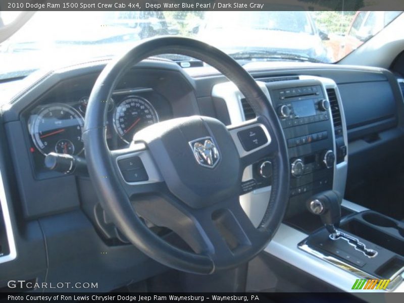 Deep Water Blue Pearl / Dark Slate Gray 2010 Dodge Ram 1500 Sport Crew Cab 4x4