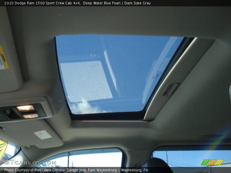 Deep Water Blue Pearl / Dark Slate Gray 2010 Dodge Ram 1500 Sport Crew Cab 4x4