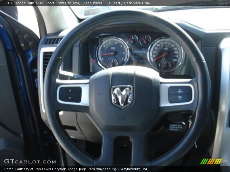 Deep Water Blue Pearl / Dark Slate Gray 2010 Dodge Ram 1500 Sport Crew Cab 4x4