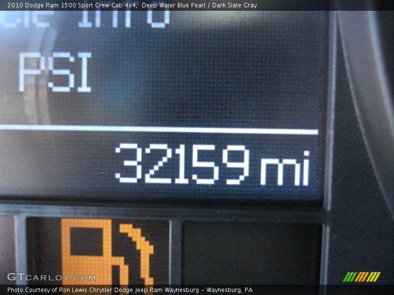 Deep Water Blue Pearl / Dark Slate Gray 2010 Dodge Ram 1500 Sport Crew Cab 4x4