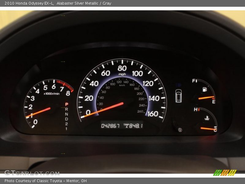 Alabaster Silver Metallic / Gray 2010 Honda Odyssey EX-L