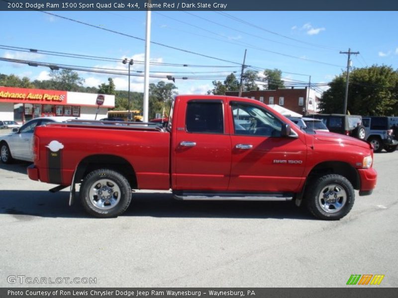 Flame Red / Dark Slate Gray 2002 Dodge Ram 1500 Sport Quad Cab 4x4