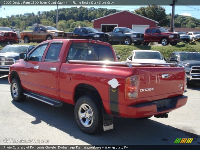 Flame Red / Dark Slate Gray 2002 Dodge Ram 1500 Sport Quad Cab 4x4