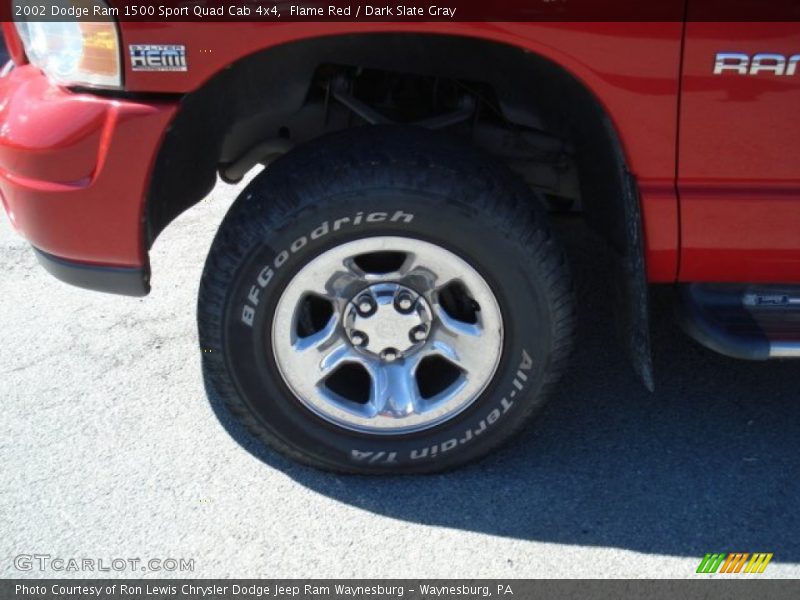 Flame Red / Dark Slate Gray 2002 Dodge Ram 1500 Sport Quad Cab 4x4