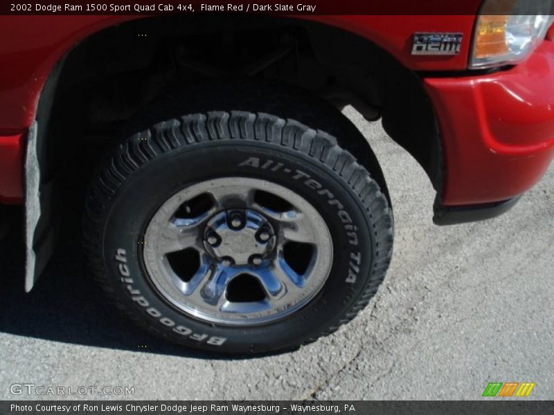 Flame Red / Dark Slate Gray 2002 Dodge Ram 1500 Sport Quad Cab 4x4