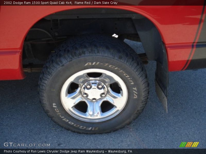Flame Red / Dark Slate Gray 2002 Dodge Ram 1500 Sport Quad Cab 4x4