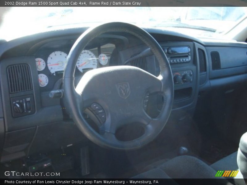 Flame Red / Dark Slate Gray 2002 Dodge Ram 1500 Sport Quad Cab 4x4