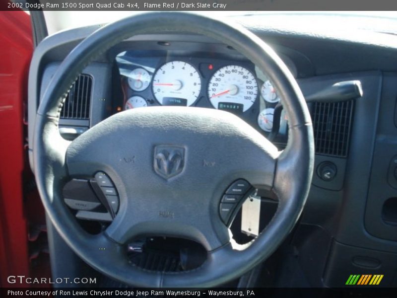 Flame Red / Dark Slate Gray 2002 Dodge Ram 1500 Sport Quad Cab 4x4