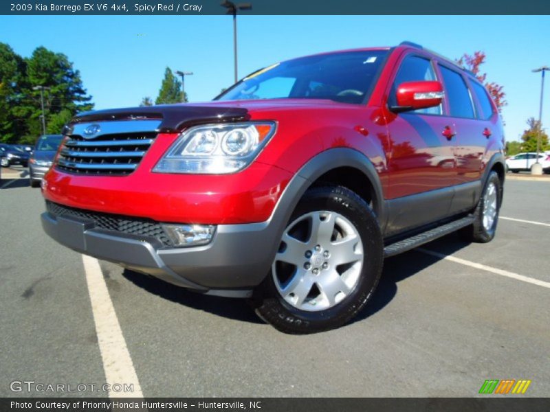 Spicy Red / Gray 2009 Kia Borrego EX V6 4x4