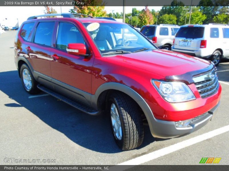 Spicy Red / Gray 2009 Kia Borrego EX V6 4x4