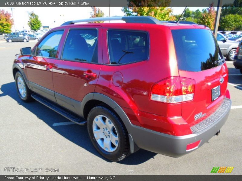 Spicy Red / Gray 2009 Kia Borrego EX V6 4x4