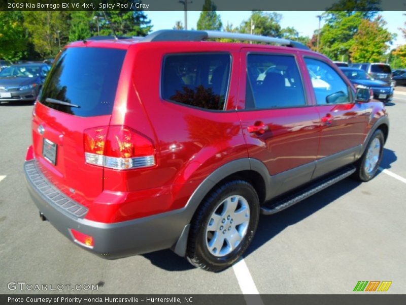 Spicy Red / Gray 2009 Kia Borrego EX V6 4x4