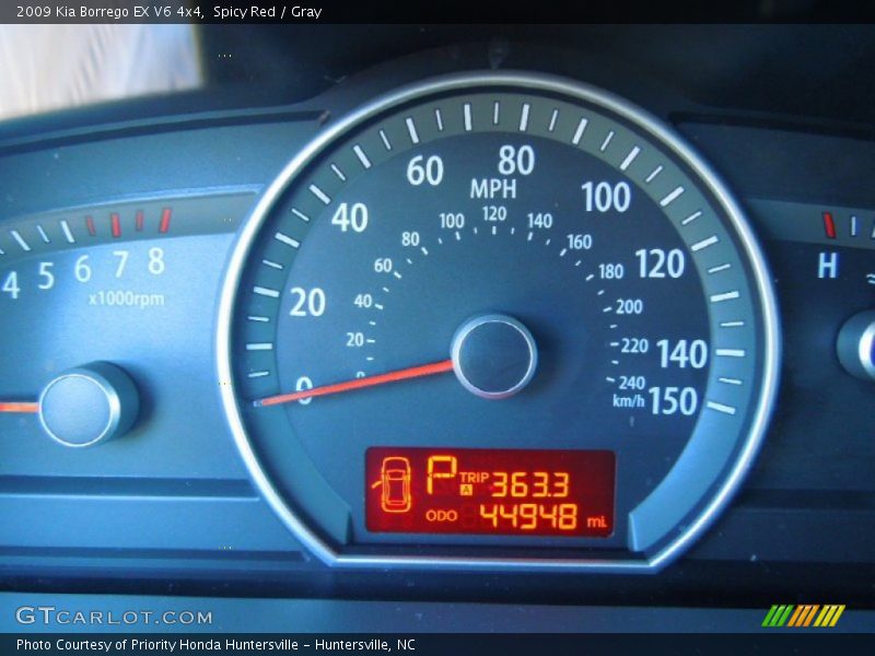 Spicy Red / Gray 2009 Kia Borrego EX V6 4x4