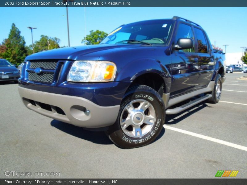 True Blue Metallic / Medium Flint 2003 Ford Explorer Sport Trac XLT