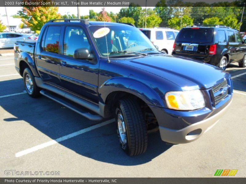 True Blue Metallic / Medium Flint 2003 Ford Explorer Sport Trac XLT