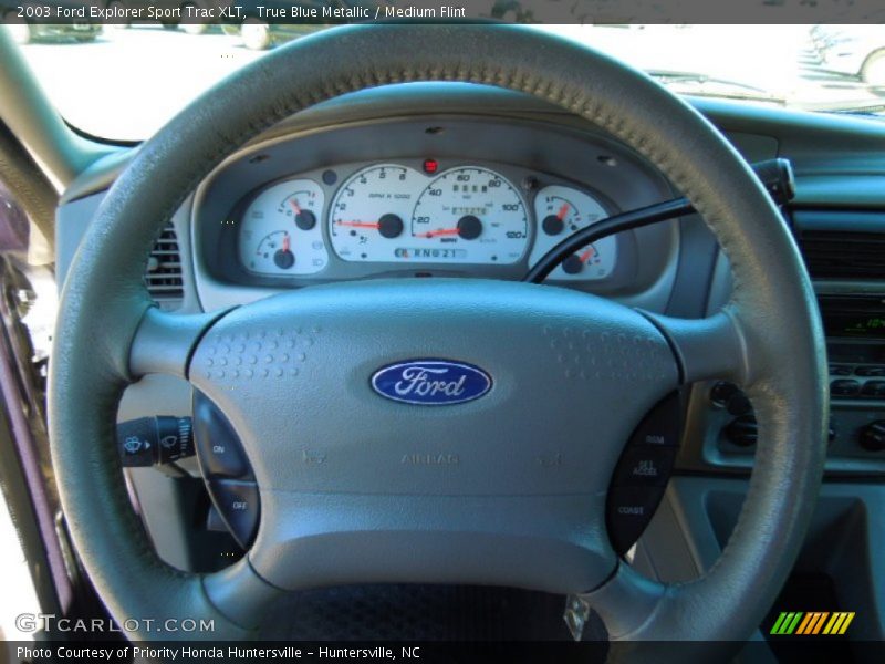 True Blue Metallic / Medium Flint 2003 Ford Explorer Sport Trac XLT