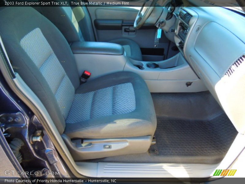 True Blue Metallic / Medium Flint 2003 Ford Explorer Sport Trac XLT