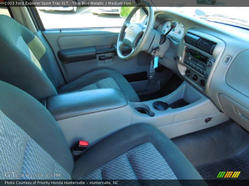 True Blue Metallic / Medium Flint 2003 Ford Explorer Sport Trac XLT