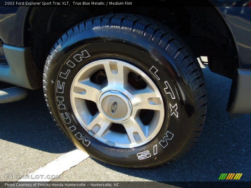 True Blue Metallic / Medium Flint 2003 Ford Explorer Sport Trac XLT