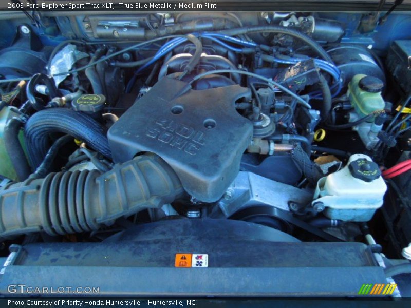 True Blue Metallic / Medium Flint 2003 Ford Explorer Sport Trac XLT