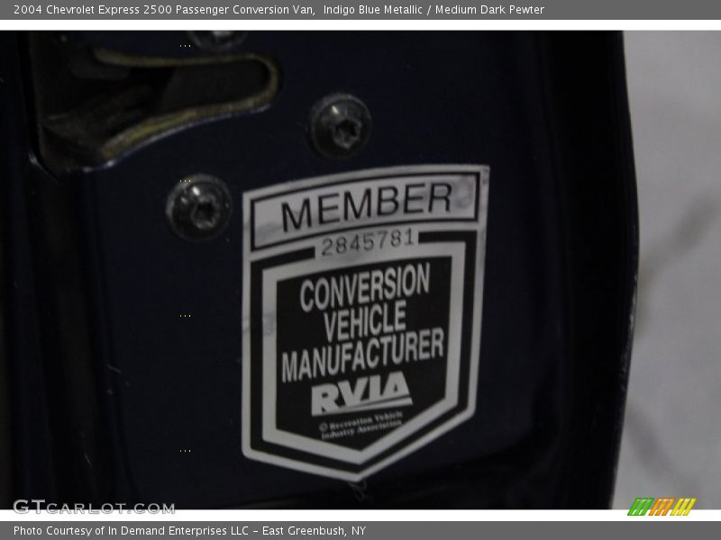 Indigo Blue Metallic / Medium Dark Pewter 2004 Chevrolet Express 2500 Passenger Conversion Van