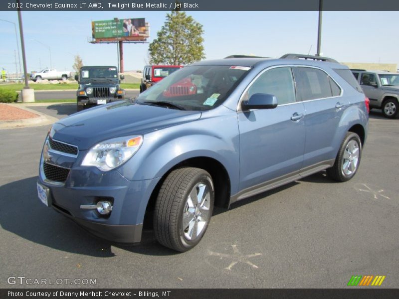 Twilight Blue Metallic / Jet Black 2012 Chevrolet Equinox LT AWD