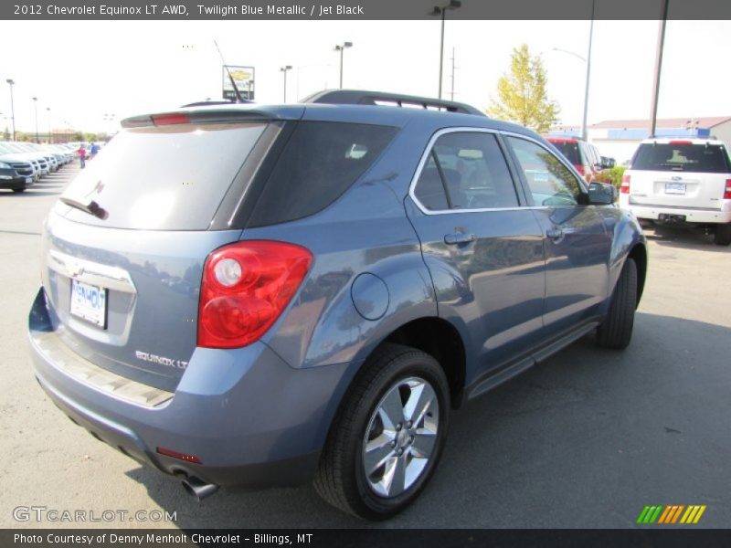 Twilight Blue Metallic / Jet Black 2012 Chevrolet Equinox LT AWD