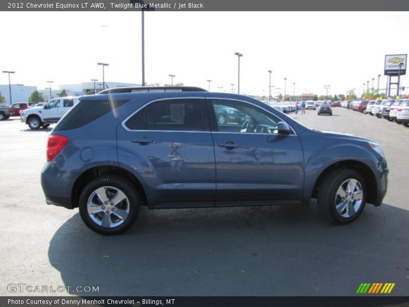 Twilight Blue Metallic / Jet Black 2012 Chevrolet Equinox LT AWD