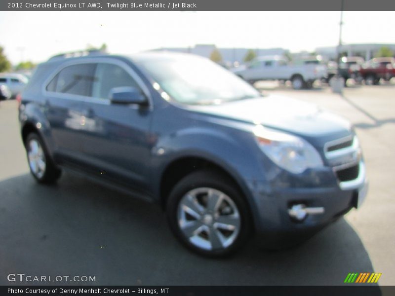 Twilight Blue Metallic / Jet Black 2012 Chevrolet Equinox LT AWD
