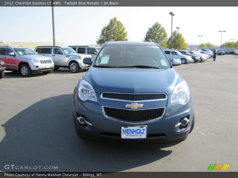 Twilight Blue Metallic / Jet Black 2012 Chevrolet Equinox LT AWD