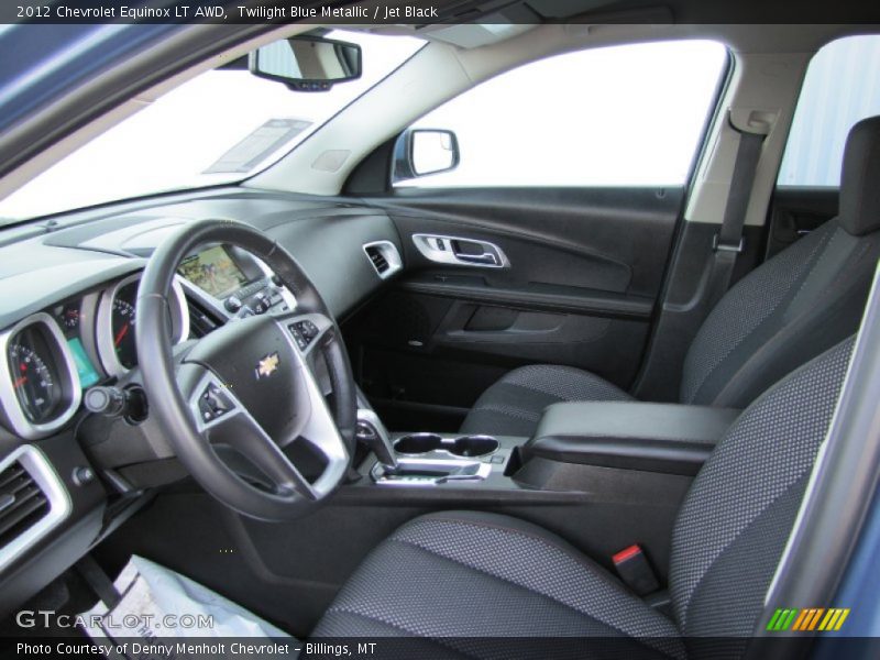 Twilight Blue Metallic / Jet Black 2012 Chevrolet Equinox LT AWD