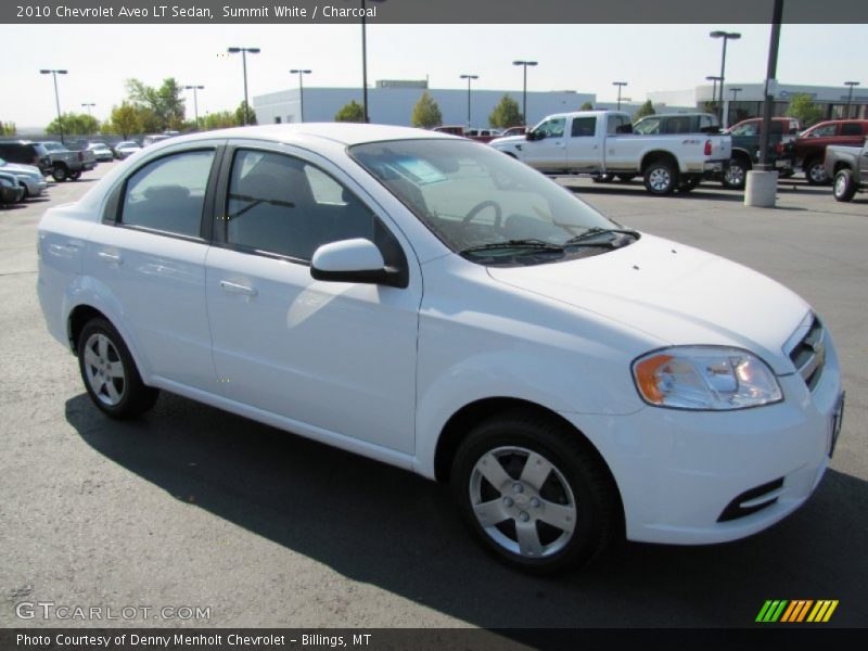 Summit White / Charcoal 2010 Chevrolet Aveo LT Sedan