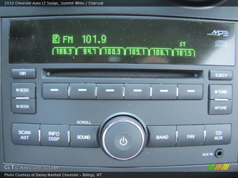 Summit White / Charcoal 2010 Chevrolet Aveo LT Sedan
