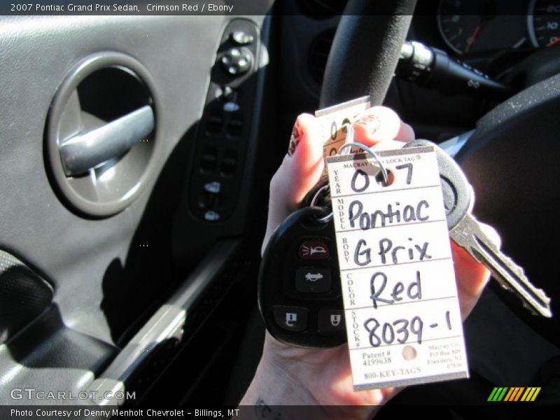 Crimson Red / Ebony 2007 Pontiac Grand Prix Sedan