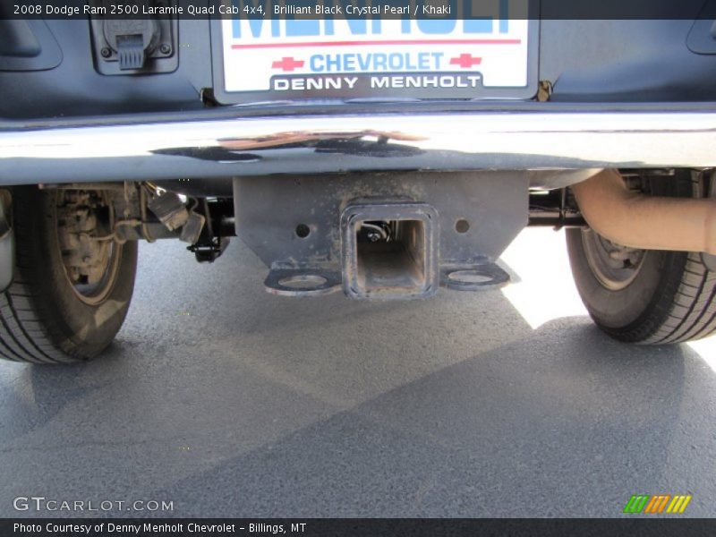 Brilliant Black Crystal Pearl / Khaki 2008 Dodge Ram 2500 Laramie Quad Cab 4x4