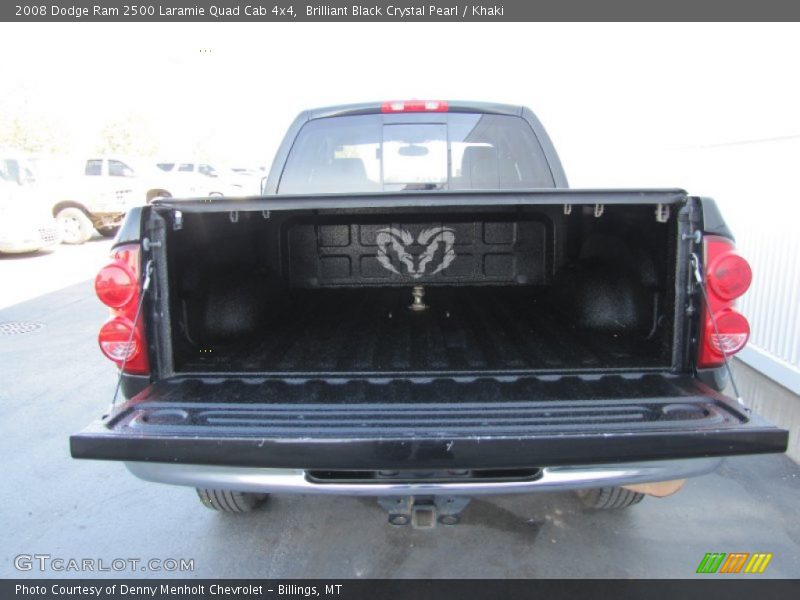 Brilliant Black Crystal Pearl / Khaki 2008 Dodge Ram 2500 Laramie Quad Cab 4x4