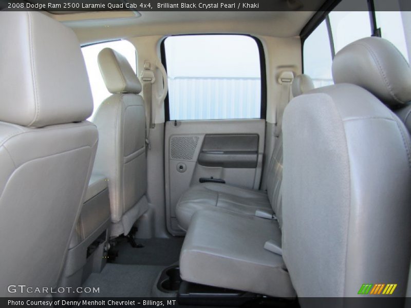 Brilliant Black Crystal Pearl / Khaki 2008 Dodge Ram 2500 Laramie Quad Cab 4x4