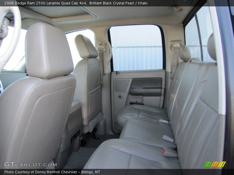 Brilliant Black Crystal Pearl / Khaki 2008 Dodge Ram 2500 Laramie Quad Cab 4x4