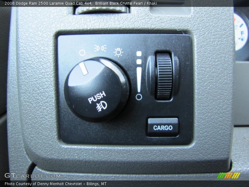 Brilliant Black Crystal Pearl / Khaki 2008 Dodge Ram 2500 Laramie Quad Cab 4x4