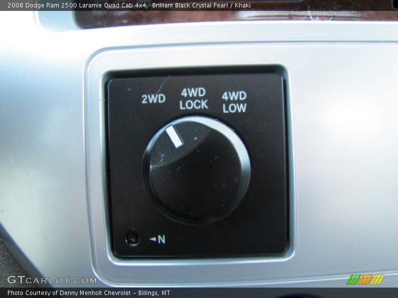 Brilliant Black Crystal Pearl / Khaki 2008 Dodge Ram 2500 Laramie Quad Cab 4x4
