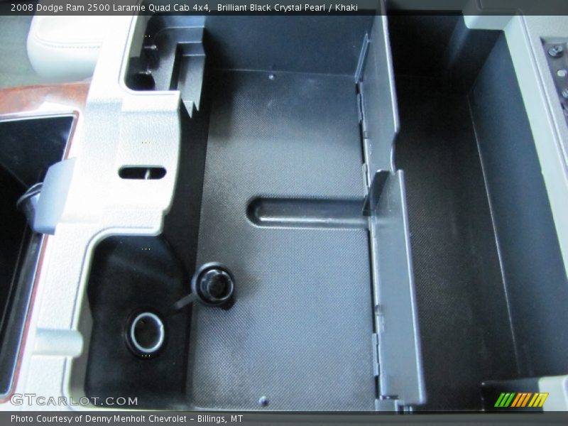 Brilliant Black Crystal Pearl / Khaki 2008 Dodge Ram 2500 Laramie Quad Cab 4x4