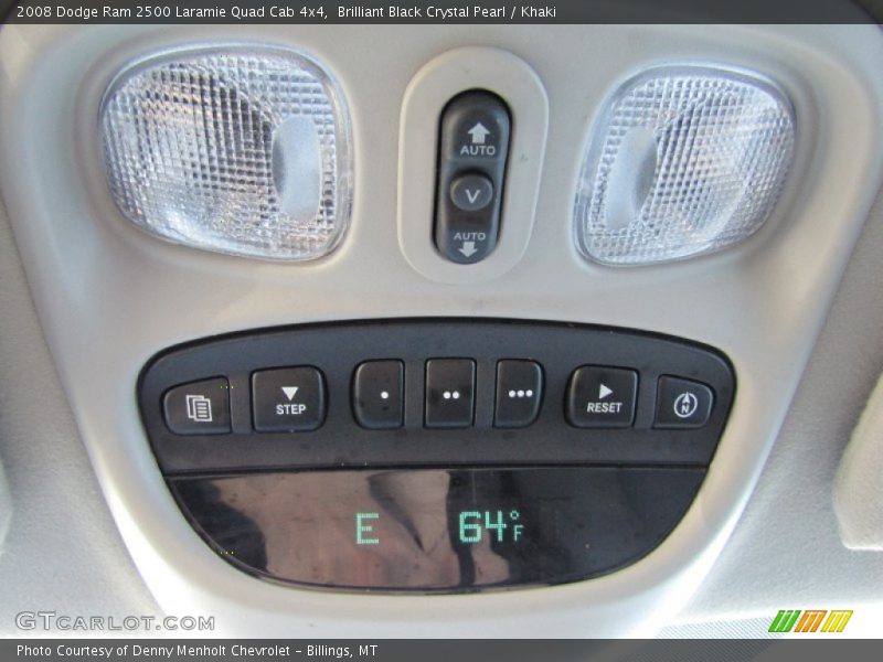 Brilliant Black Crystal Pearl / Khaki 2008 Dodge Ram 2500 Laramie Quad Cab 4x4