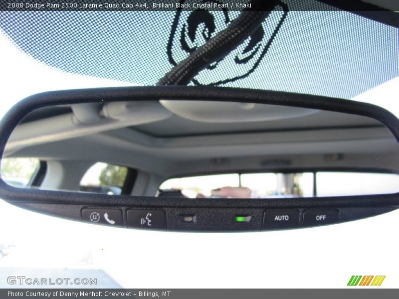 Brilliant Black Crystal Pearl / Khaki 2008 Dodge Ram 2500 Laramie Quad Cab 4x4