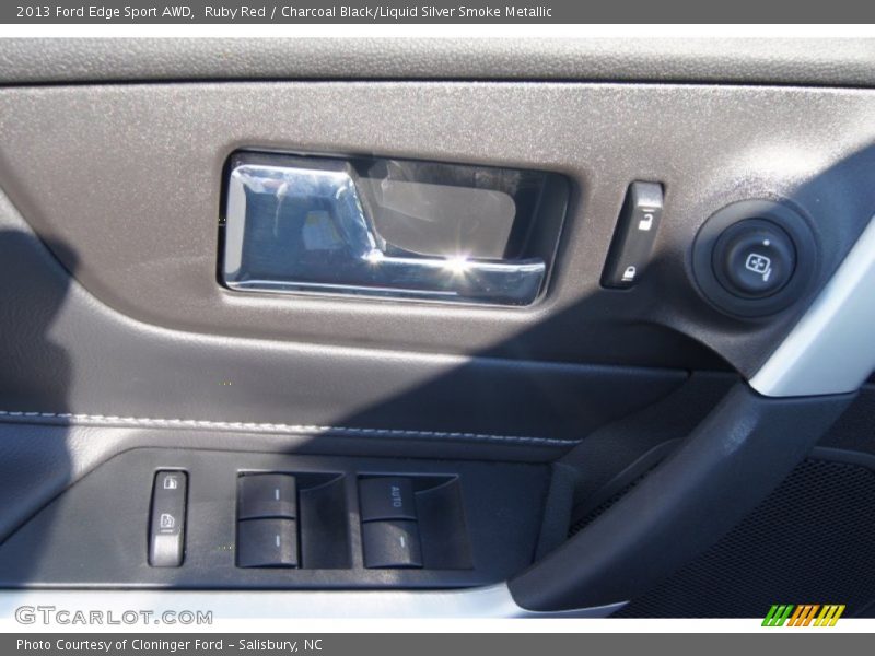 Ruby Red / Charcoal Black/Liquid Silver Smoke Metallic 2013 Ford Edge Sport AWD