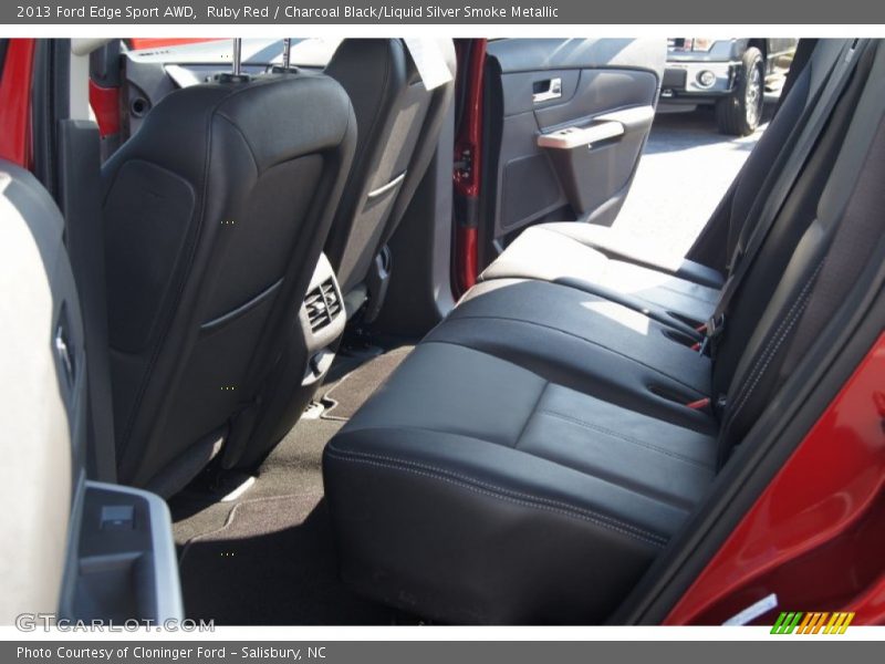 Ruby Red / Charcoal Black/Liquid Silver Smoke Metallic 2013 Ford Edge Sport AWD