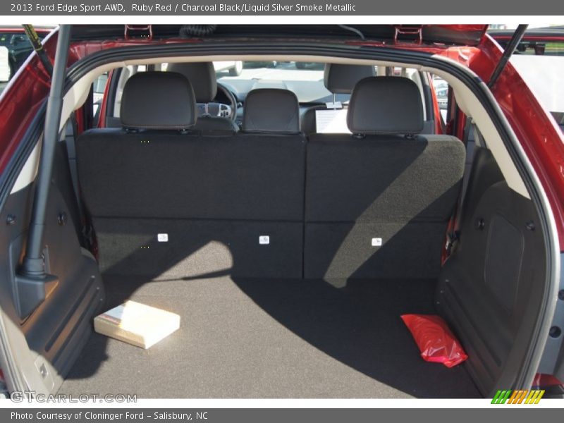 Ruby Red / Charcoal Black/Liquid Silver Smoke Metallic 2013 Ford Edge Sport AWD