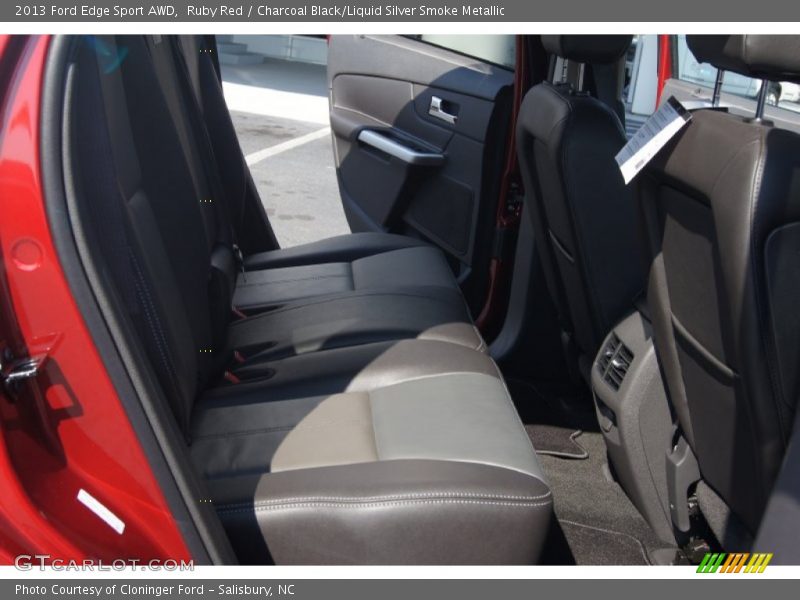 Ruby Red / Charcoal Black/Liquid Silver Smoke Metallic 2013 Ford Edge Sport AWD
