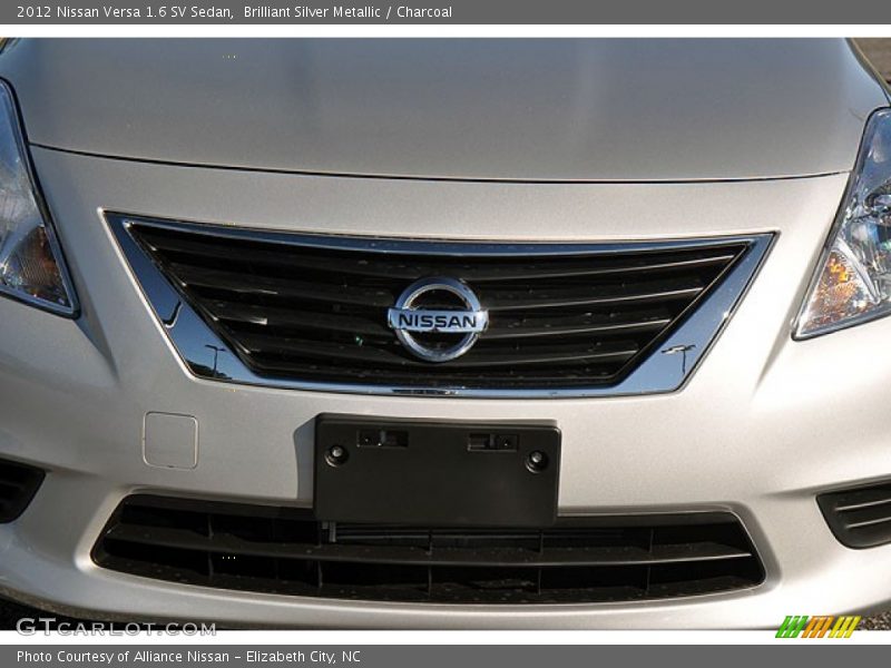 Brilliant Silver Metallic / Charcoal 2012 Nissan Versa 1.6 SV Sedan
